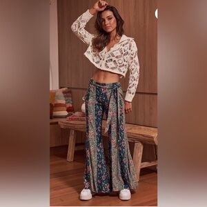 Free People Bali Sultry Boho Flare Pants
